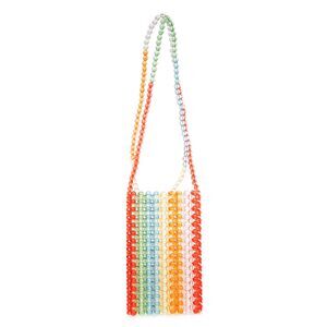 2593 Acrylic Beaded Rainbow Color Phone Bag Shoulder Bag for Wedding